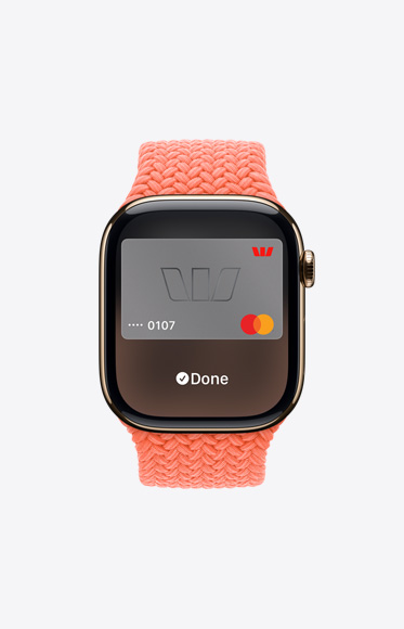 Apple Card being used through Apple Pay on Apple Watch Series 10.