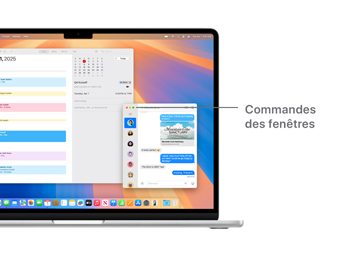 Explication de la navigation dans macOS avec les commandes des fenêtres.