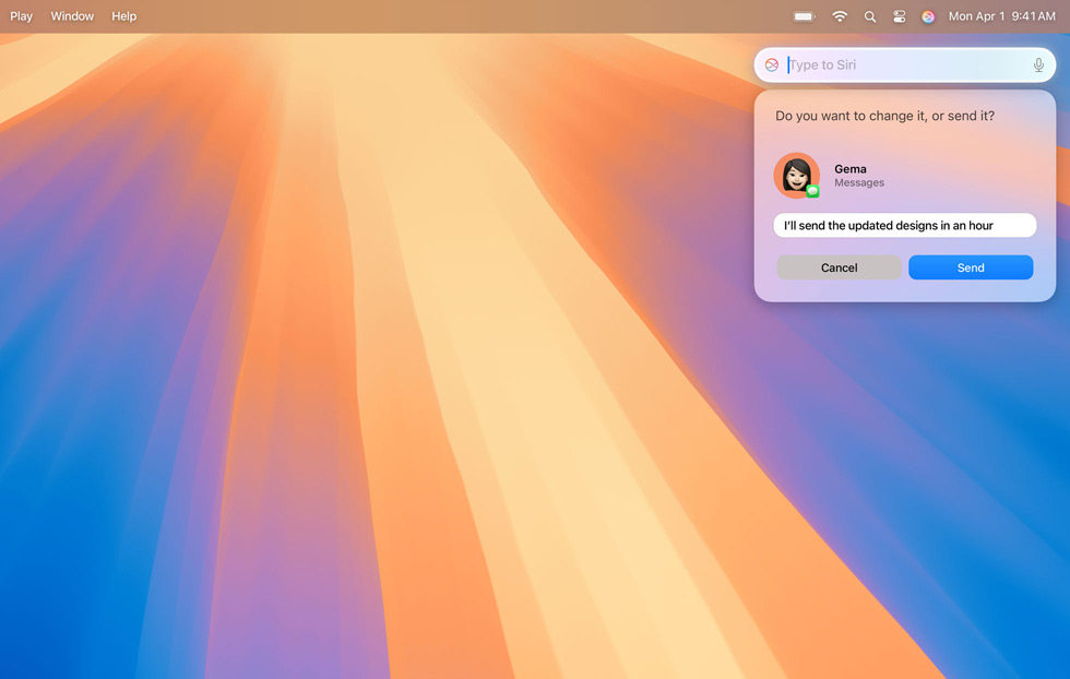 Text pop-up from Siri with information user was seeking about merging multiple PDFs.