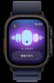 周期記録アプリが、睡眠中に皮膚温が変化していることを示している