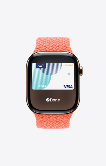 Apple Card being used through Apple Pay on Apple Watch Series 10.