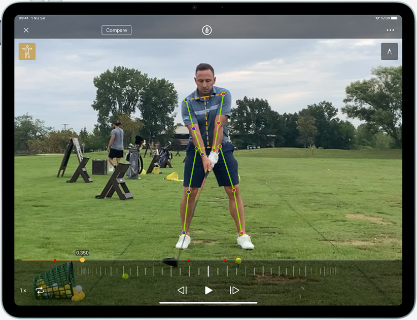 iPad Air, yatay pozisyonda, Neural Engine gösteriliyor