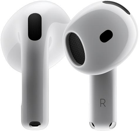 سماعتا AirPods 4 تدوران حول بعضهما وتتوقفان عند زاويتيتن مختلفيتن