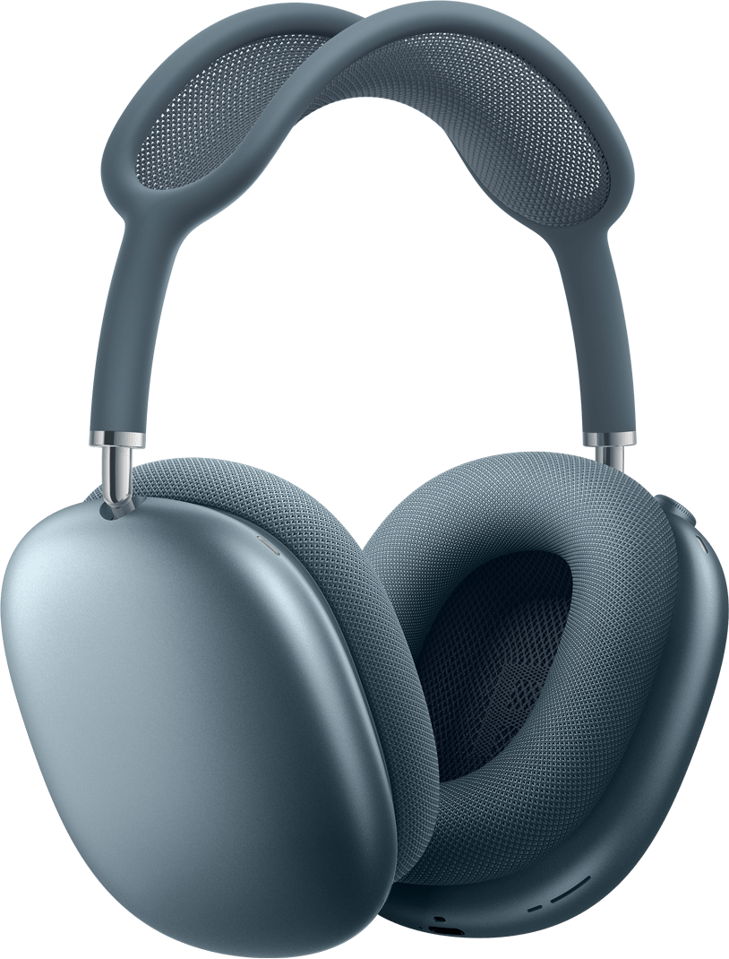 صورة لسماعات AirPods Max بزاوية ثلاثة أرباع.