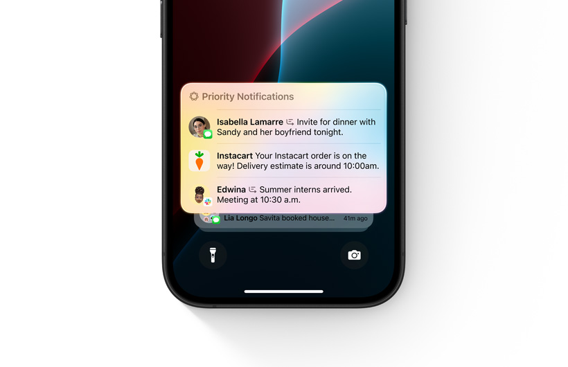 Bir iPhone’daki bildirim listesi görüntüleniyor ve listenin en üstünde En Önemli vurgulanıyor
