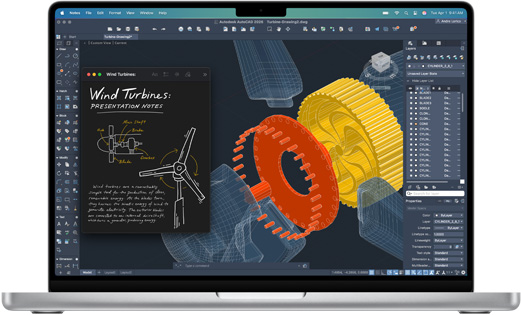 AutoCAD App auf einem MacBook Pro