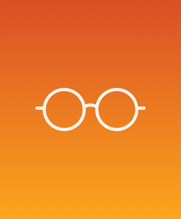 White illustration of glasses