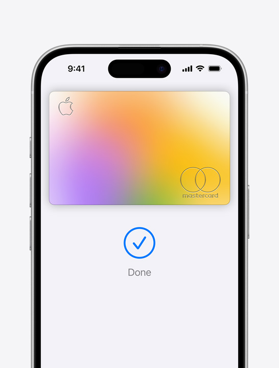 Кредитна картка Apple Pay на дисплеї.