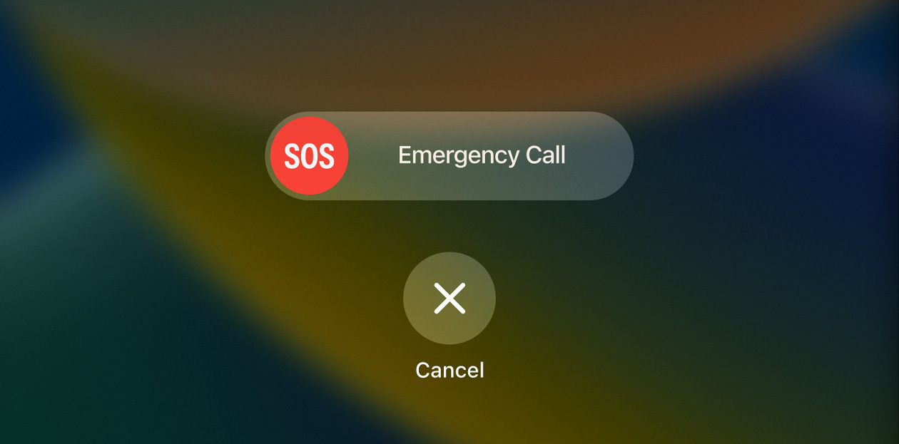 Màn hình iPhone hiển thị Cuộc Gọi Khẩn Cấp SOS. 